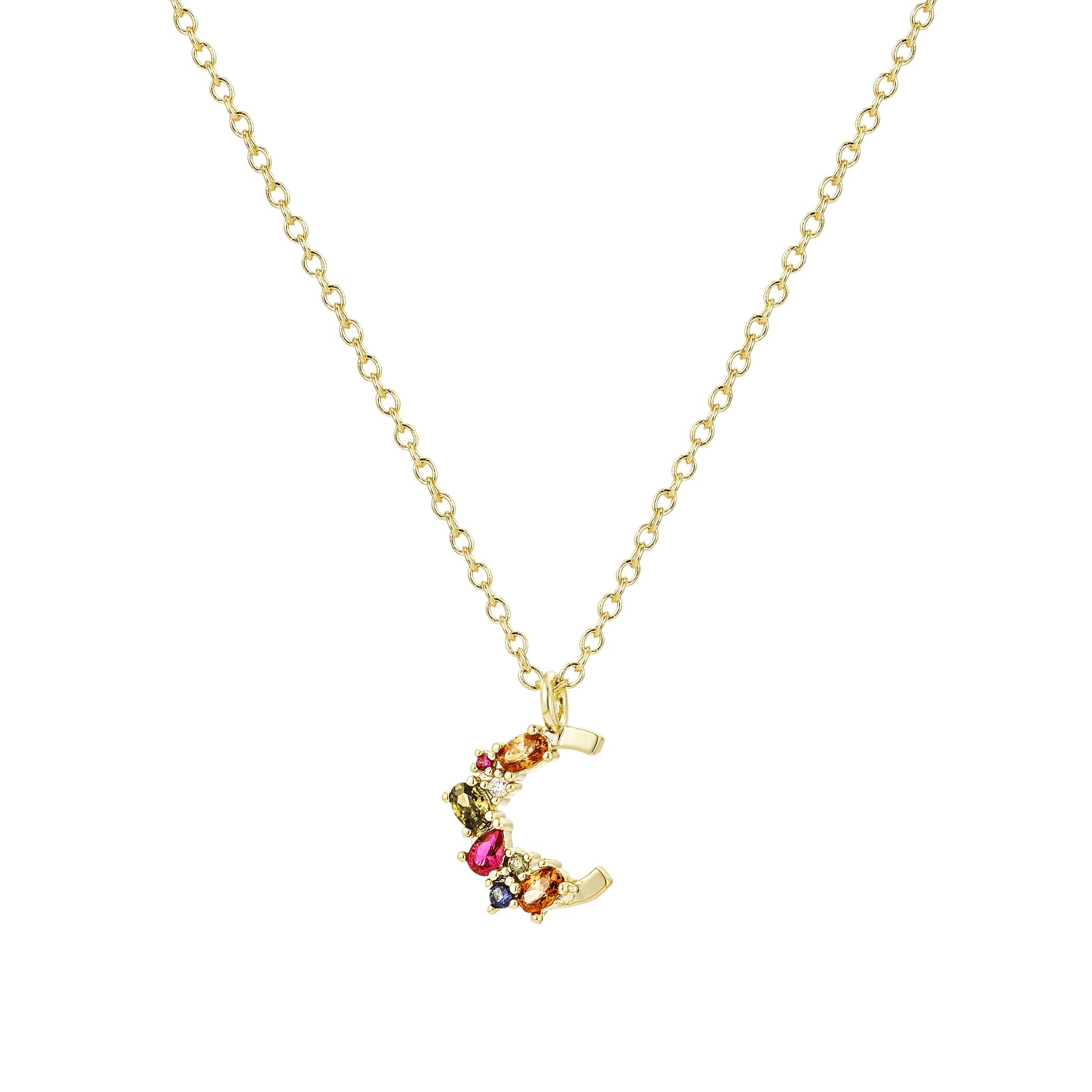 Collar Dorado con Inicial y Circonias