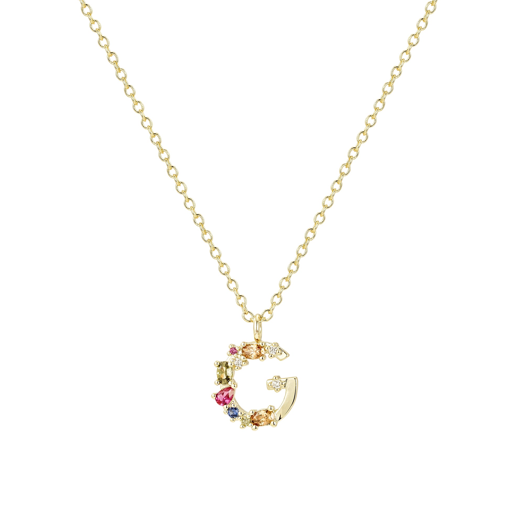Collar Dorado con Inicial y Circonias