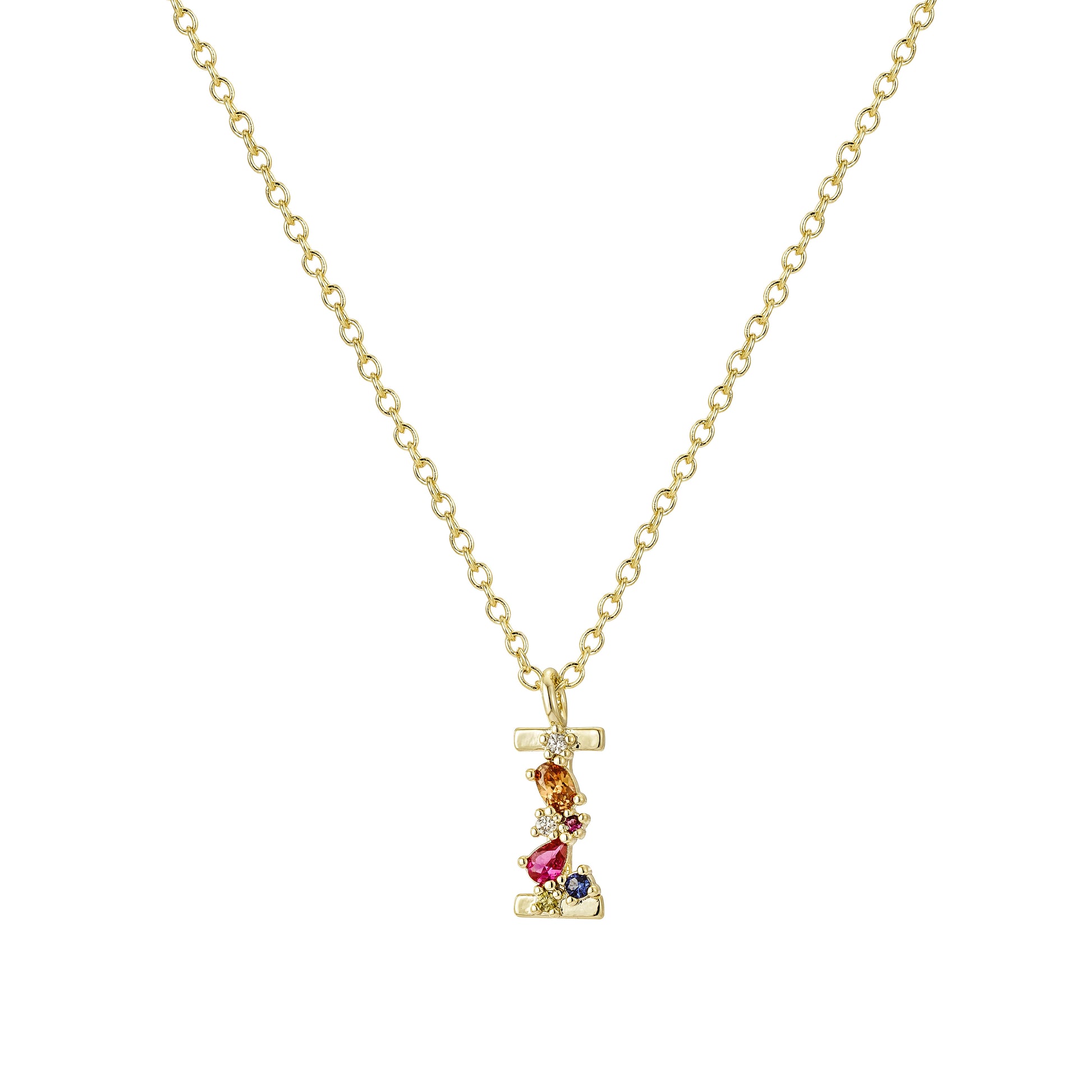 Collar Dorado con Inicial y Circonias
