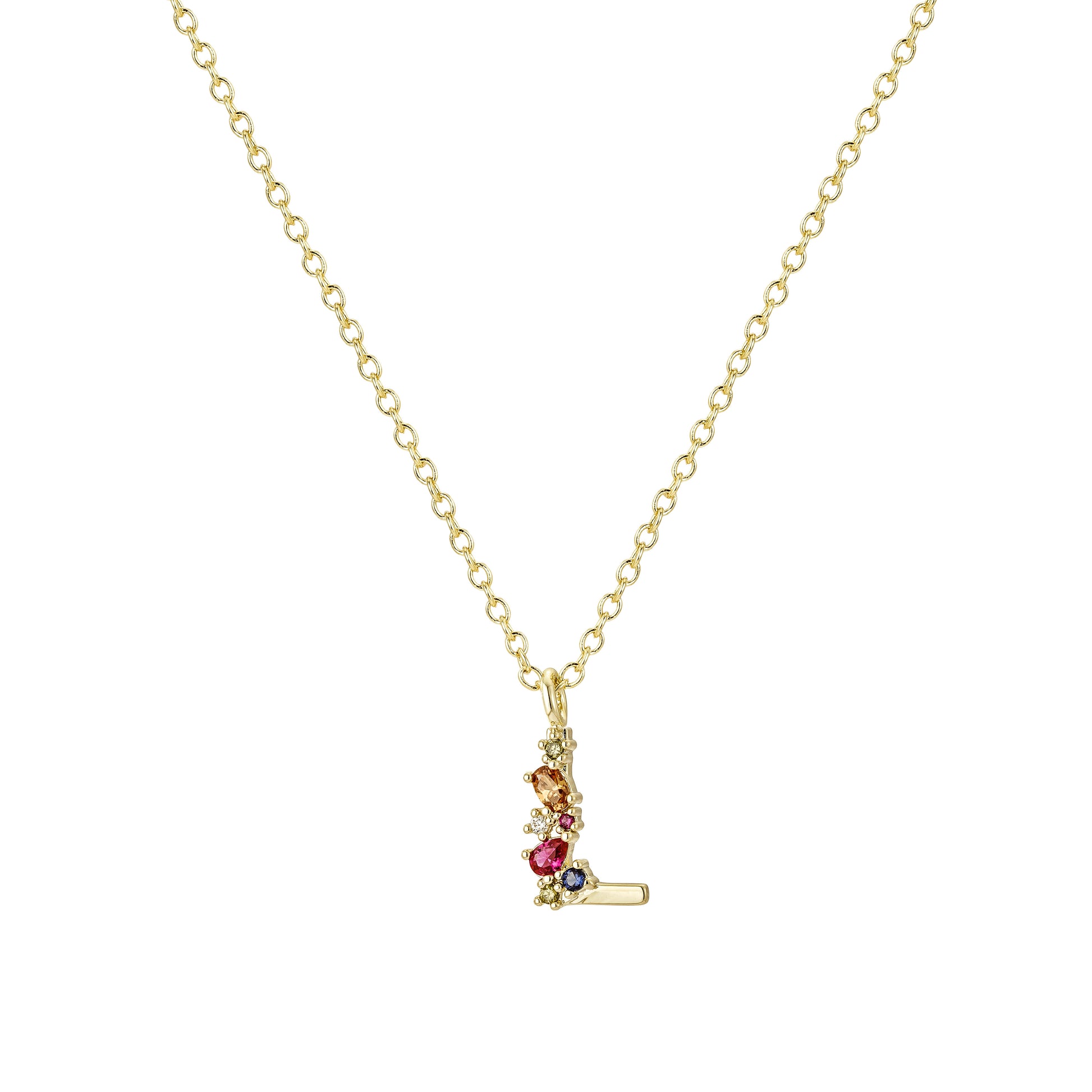 Collar Dorado con Inicial y Circonias